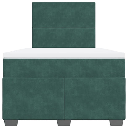 Boxspringbett Mit Matratze Samt Dunkelgrün