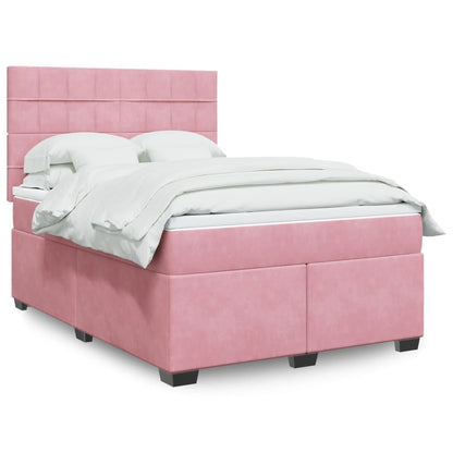 Boxspringbett Mit Matratze Samt Rosa