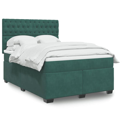 Boxspringbett Mit Matratze Samt Dunkelgrün