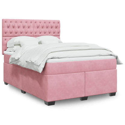 Boxspringbett Mit Matratze Samt Rosa