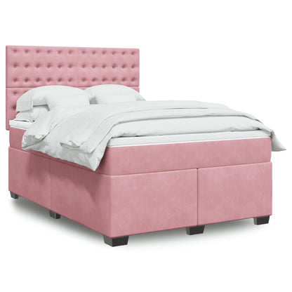 Boxspringbett Mit Matratze Samt Rosa