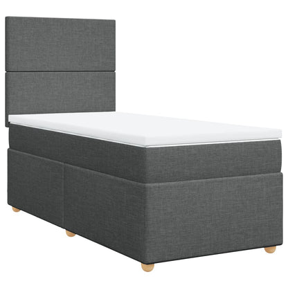 Boxspringbett Mit Matratze Stoff Dunkelgrau