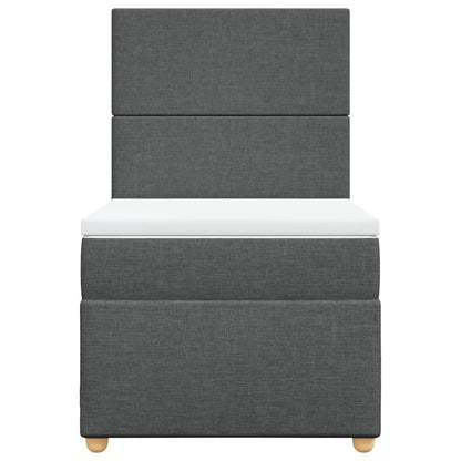 Boxspringbett Mit Matratze Stoff Dunkelgrau