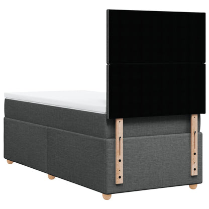 Boxspringbett Mit Matratze Stoff Dunkelgrau