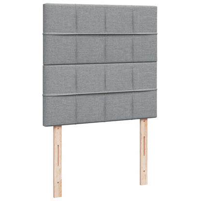 Boxspringbett Mit Matratze Stoff Hellgrau