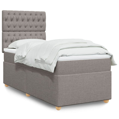 Boxspringbett Mit Matratze Stoff Taupe