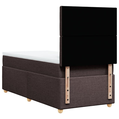 Boxspringbett Mit Matratze Stoff Dunkelbraun