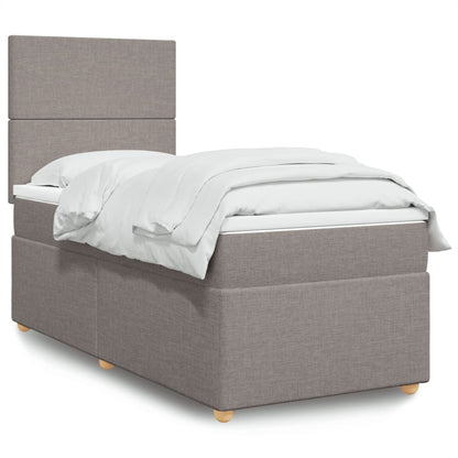 Boxspringbett Mit Matratze Stoff Taupe