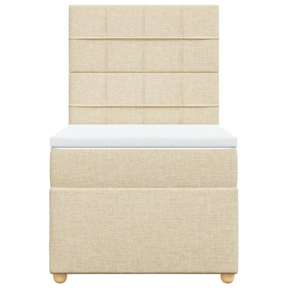Boxspringbett Mit Matratze Stoff Creme