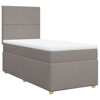 Boxspringbett Mit Matratze Stoff Taupe