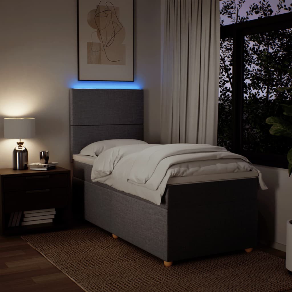 Boxspringbett Mit Matratze Stoff Taupe