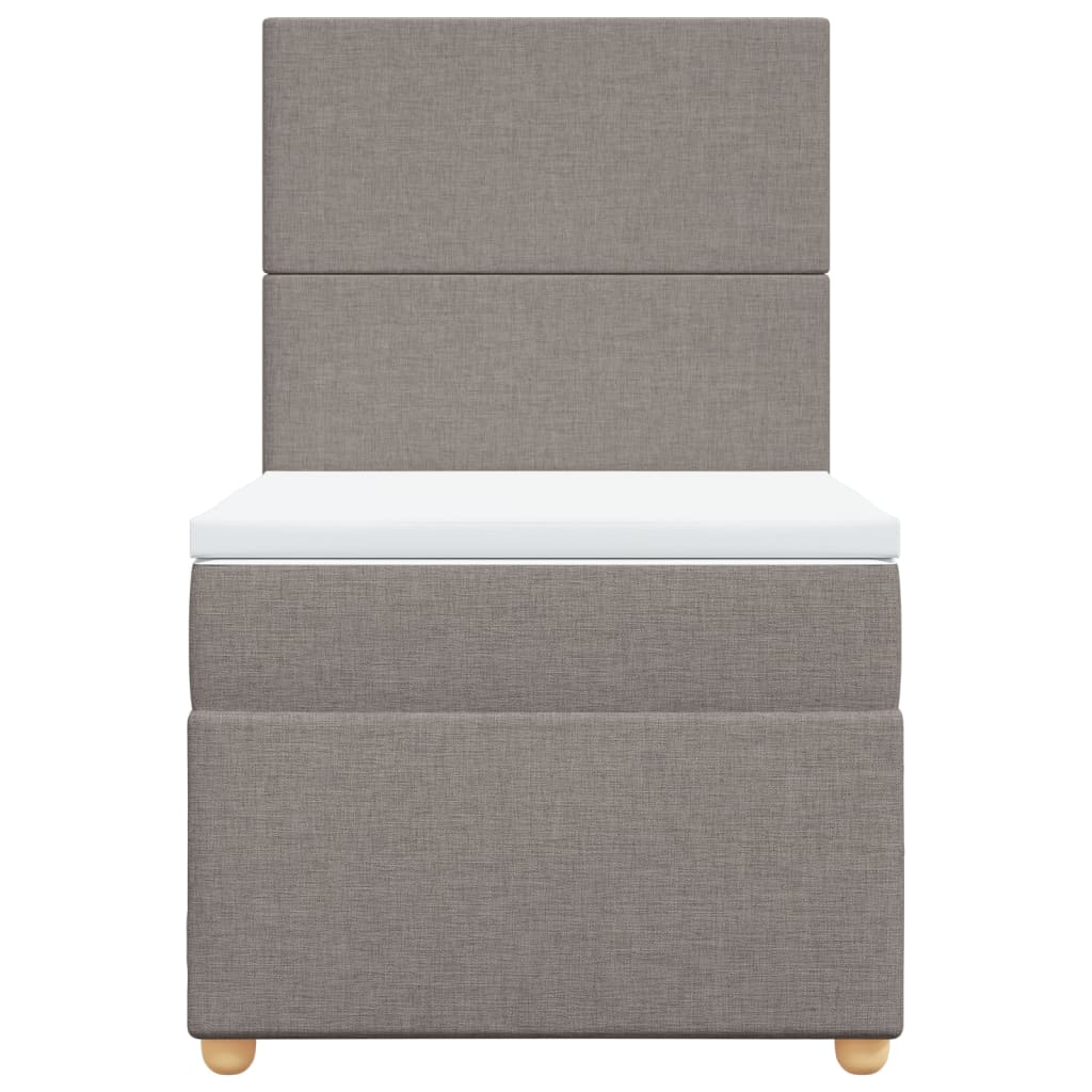 Boxspringbett Mit Matratze Stoff Taupe