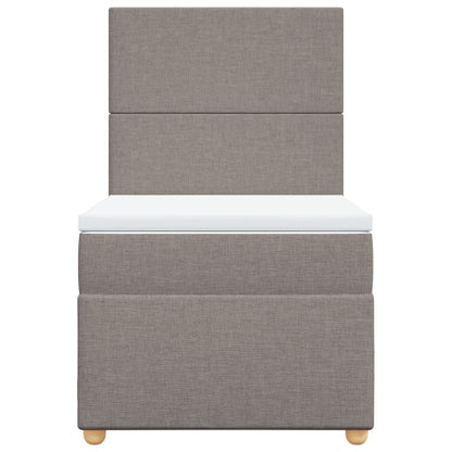 Boxspringbett Mit Matratze Stoff Taupe