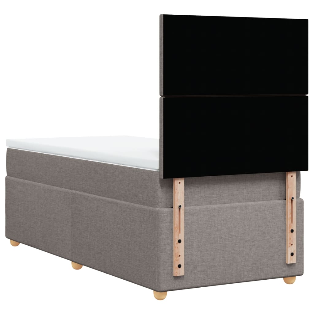 Boxspringbett Mit Matratze Stoff Taupe