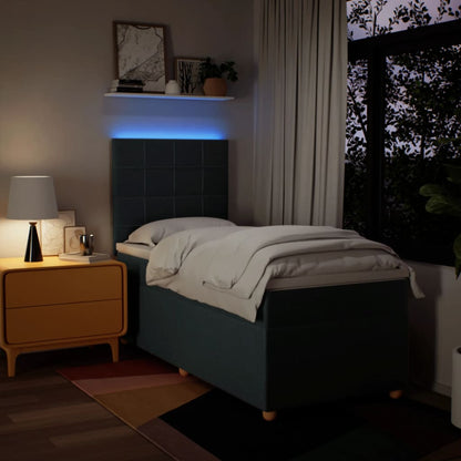 Boxspringbett Mit Matratze Stoff Blau