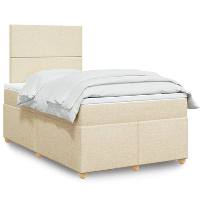Boxspringbett Mit Matratze Stoff Creme
