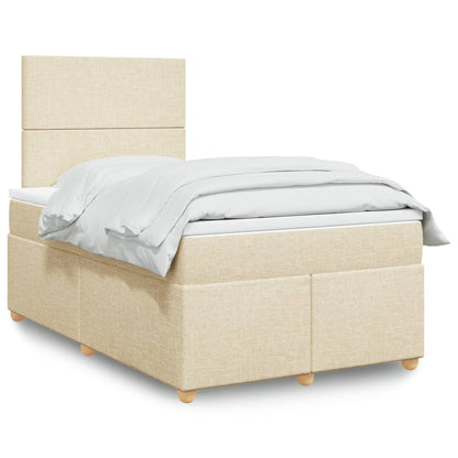 Boxspringbett Mit Matratze Stoff Creme