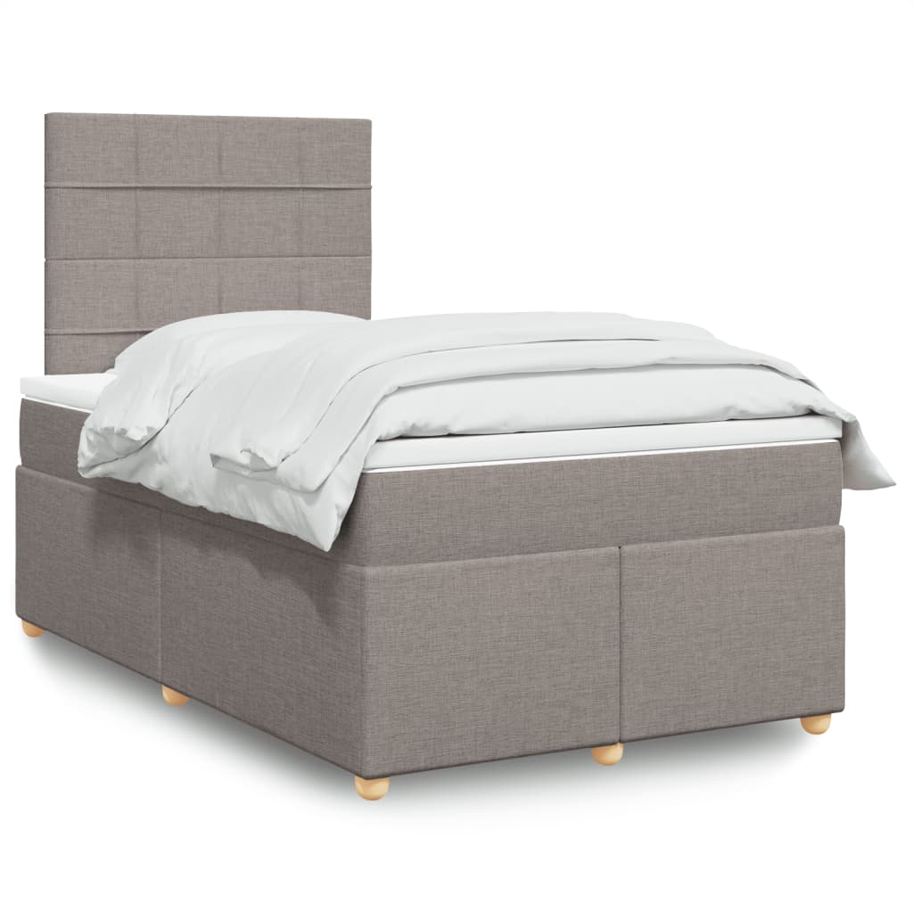 Boxspringbett Mit Matratze Stoff Taupe