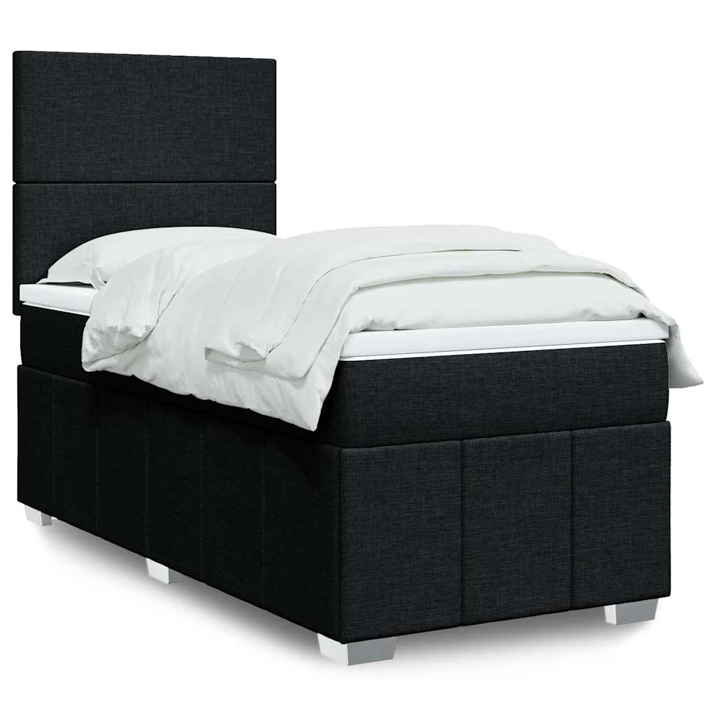 Boxspringbett Mit Matratze Stoff Schwarz