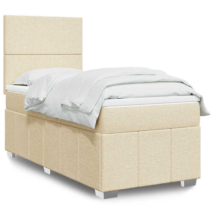Boxspringbett Mit Matratze Stoff Creme