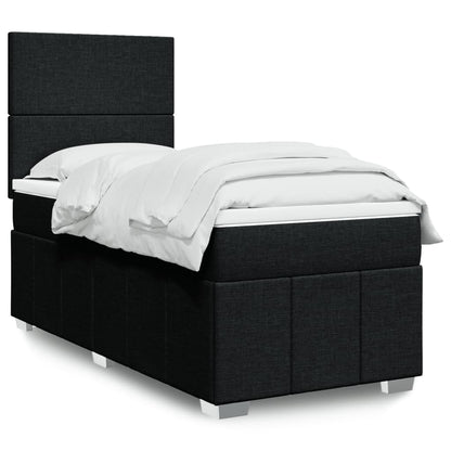 Boxspringbett Mit Matratze Stoff Schwarz