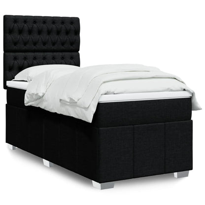 Boxspringbett Mit Matratze Stoff Schwarz