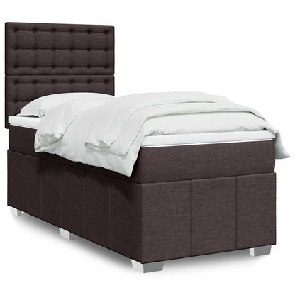 Boxspringbett Mit Matratze Stoff Dunkelbraun