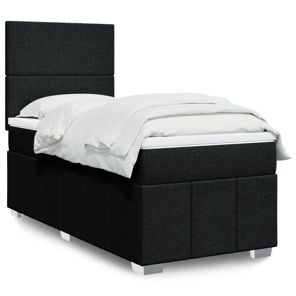Boxspringbett Mit Matratze Stoff Schwarz