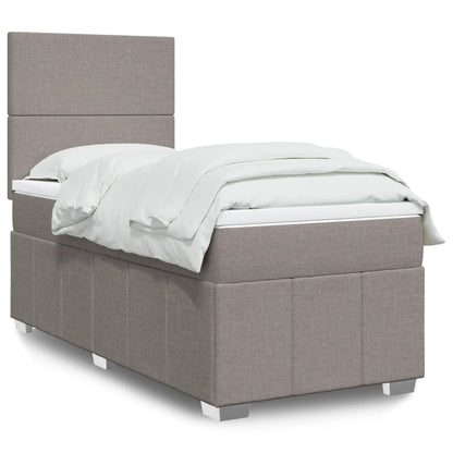 Boxspringbett Mit Matratze Stoff Taupe