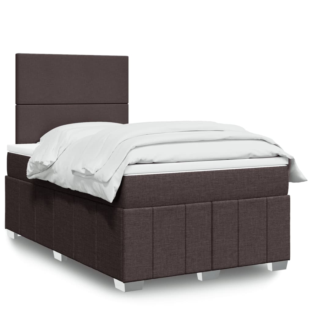 Boxspringbett Mit Matratze Stoff Dunkelbraun
