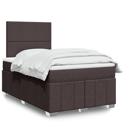 Boxspringbett Mit Matratze Stoff Dunkelbraun