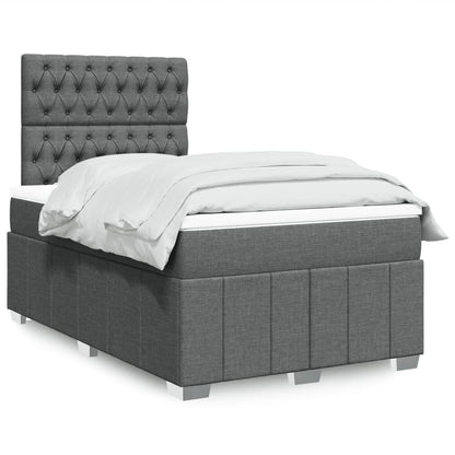 Boxspringbett Mit Matratze Stoff Dunkelgrau