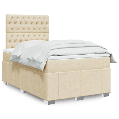 Boxspringbett Mit Matratze Stoff Creme