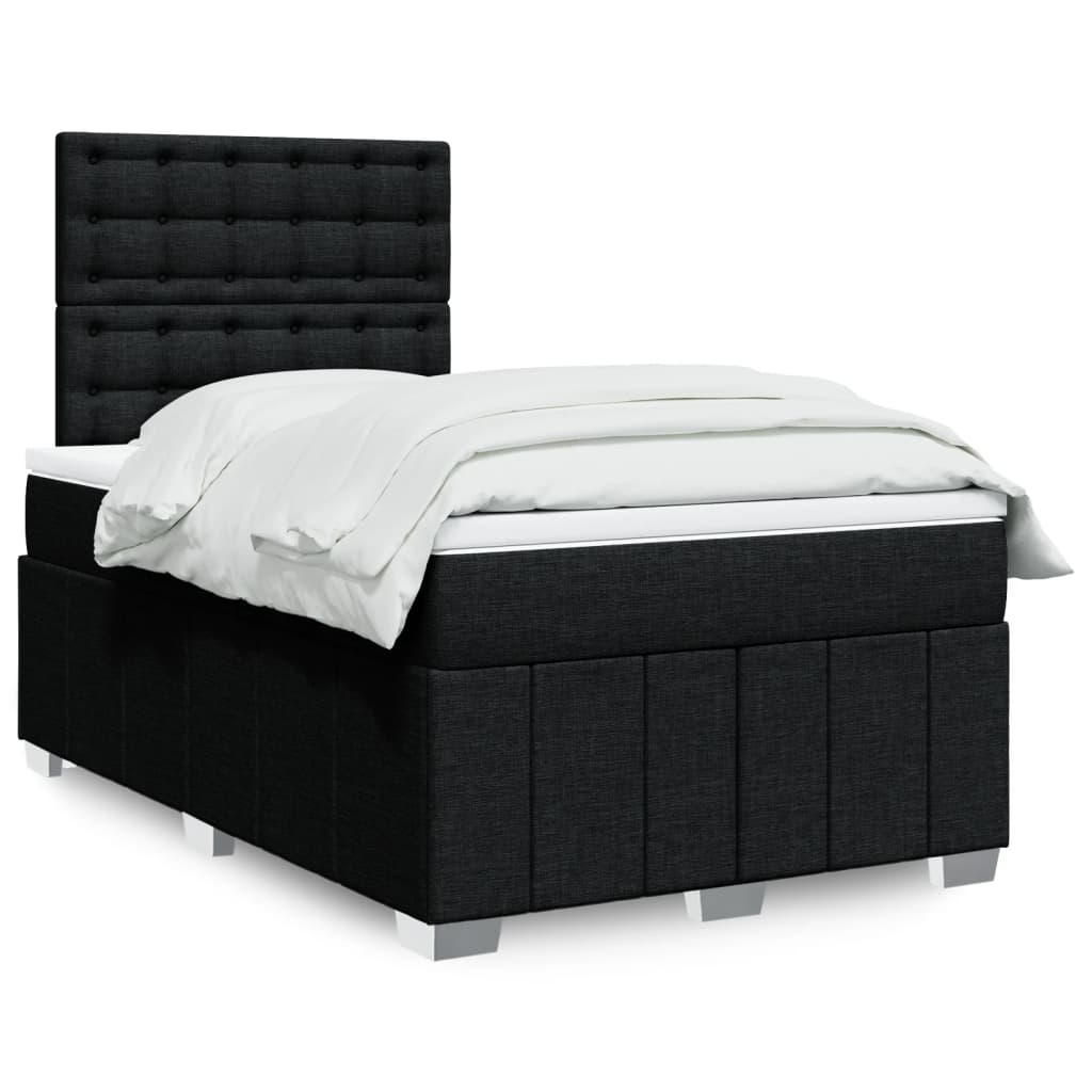 Boxspringbett Mit Matratze Stoff Schwarz