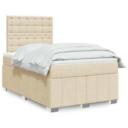 Boxspringbett Mit Matratze Stoff Creme