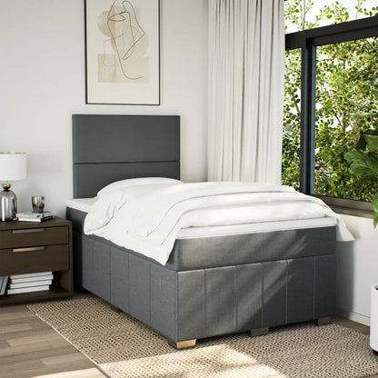 Boxspringbett Mit Matratze Stoff Dunkelgrau