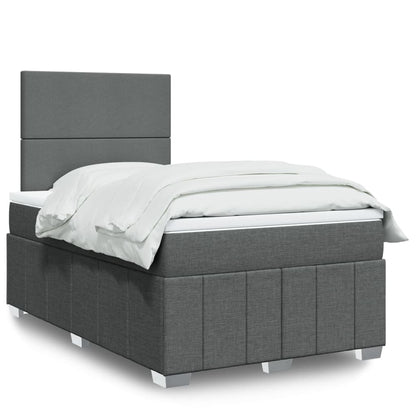 Boxspringbett Mit Matratze Stoff Dunkelgrau