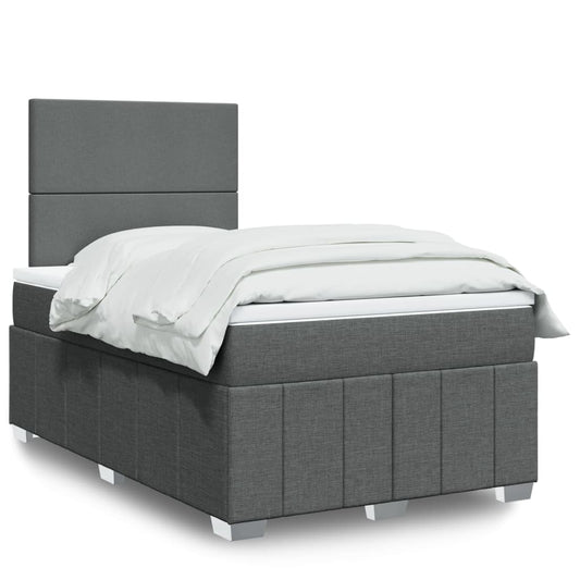 Boxspringbett Mit Matratze Stoff Dunkelgrau