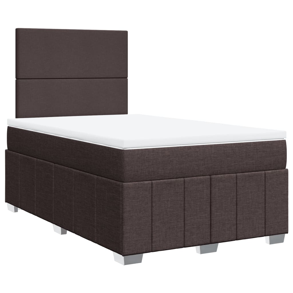Boxspringbett Mit Matratze Stoff Dunkelbraun