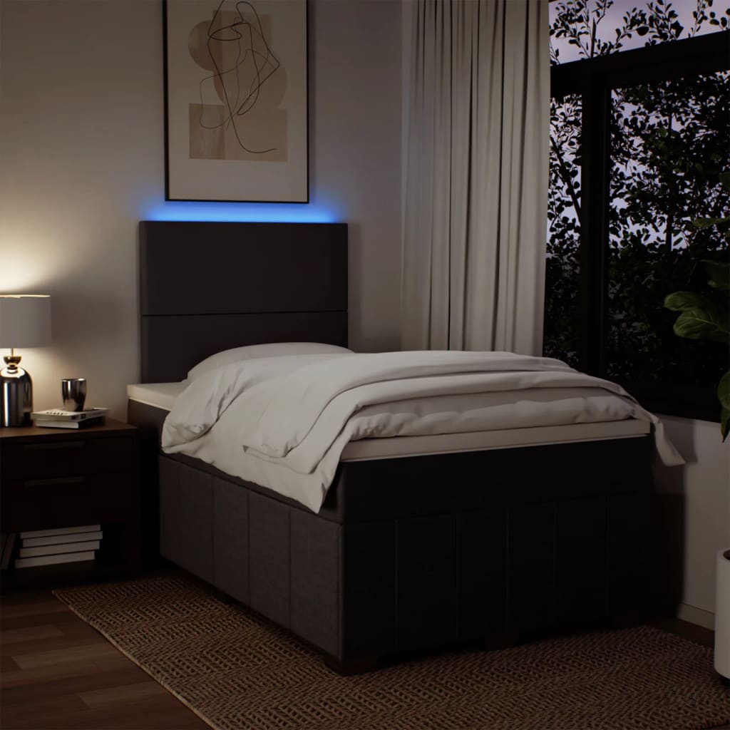 Boxspringbett Mit Matratze Stoff Dunkelbraun