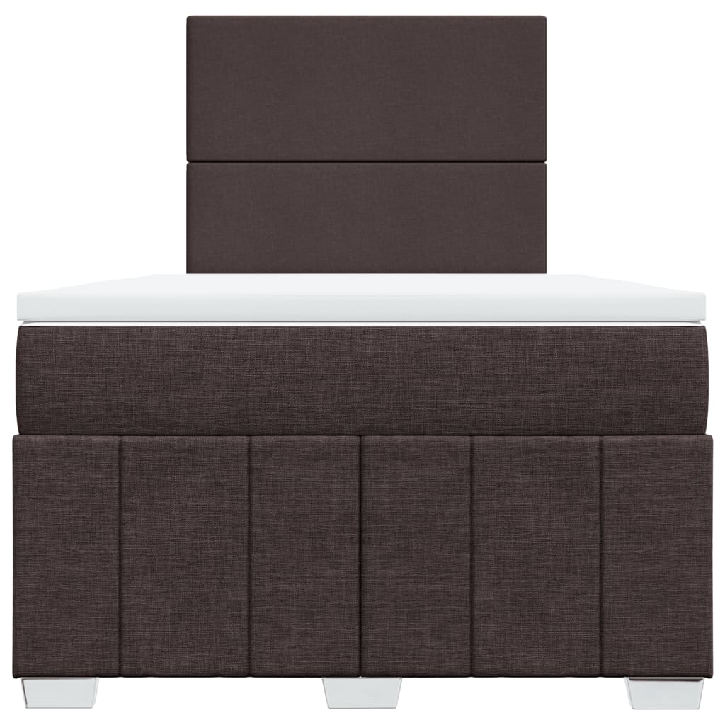 Boxspringbett Mit Matratze Stoff Dunkelbraun