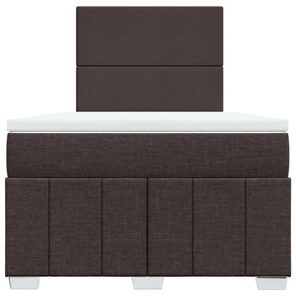 Boxspringbett Mit Matratze Stoff Dunkelbraun