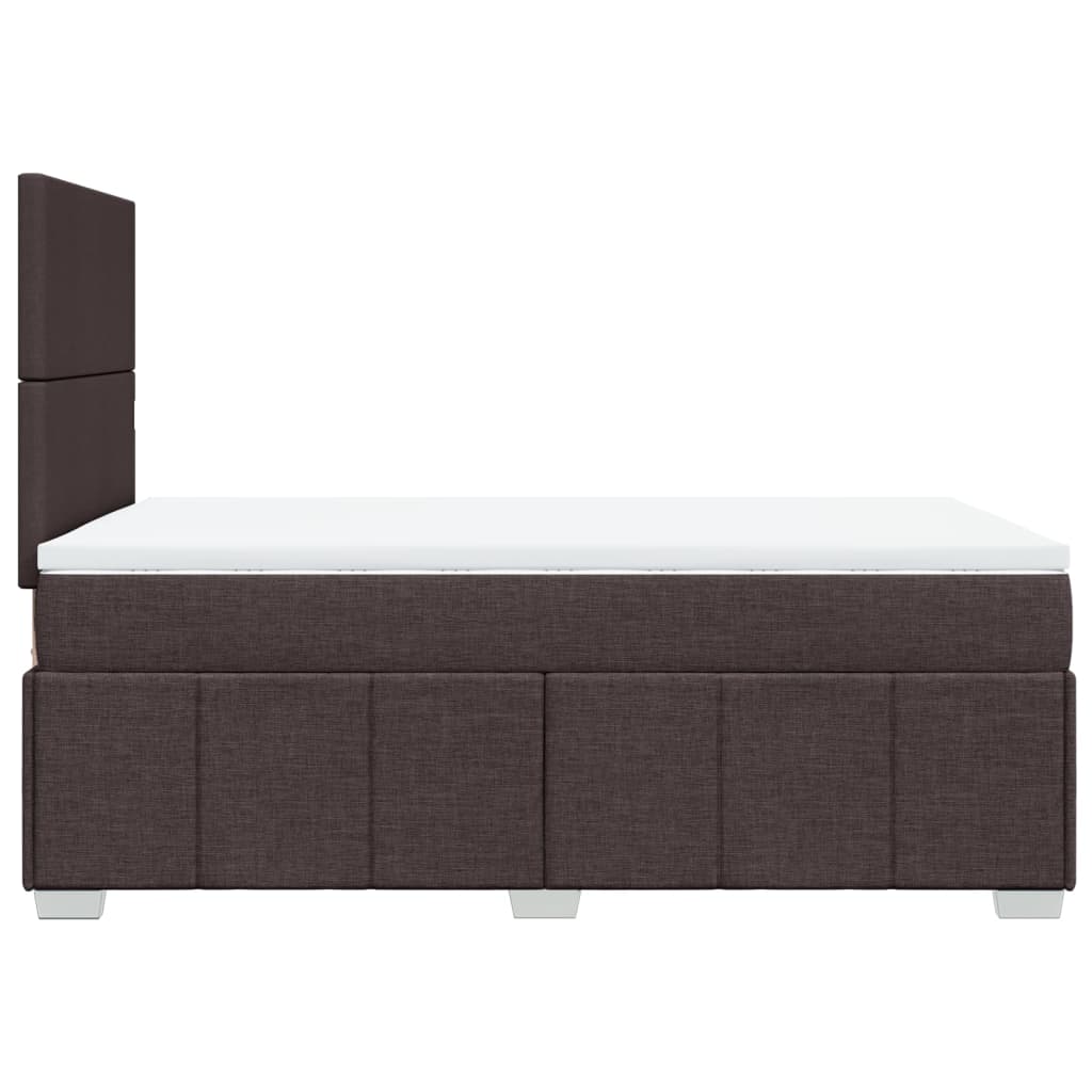 Boxspringbett Mit Matratze Stoff Dunkelbraun
