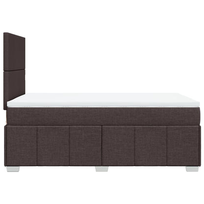Boxspringbett Mit Matratze Stoff Dunkelbraun