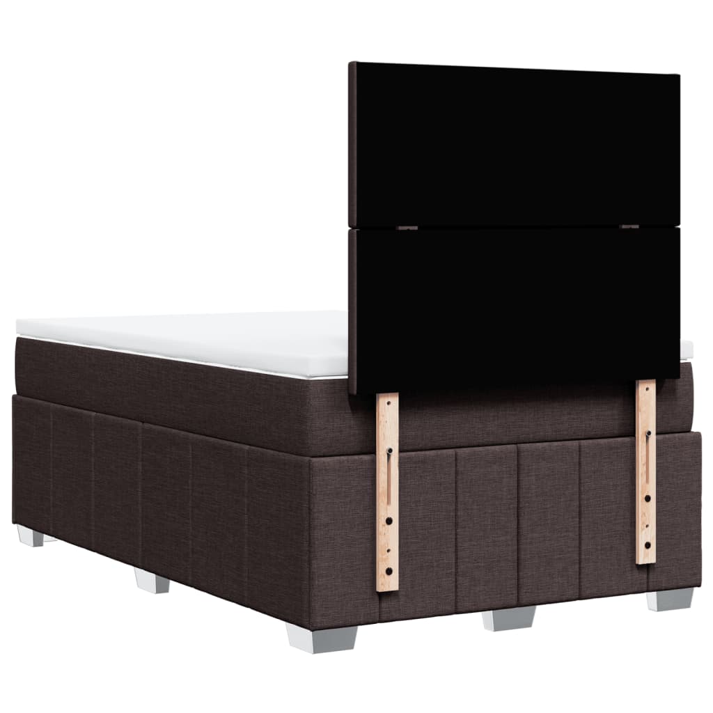 Boxspringbett Mit Matratze Stoff Dunkelbraun