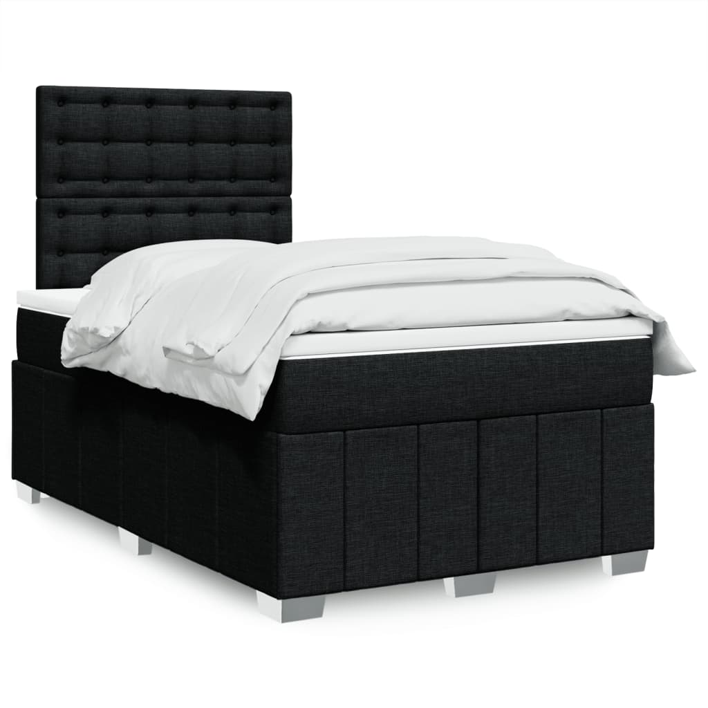 Boxspringbett Mit Matratze Stoff Schwarz