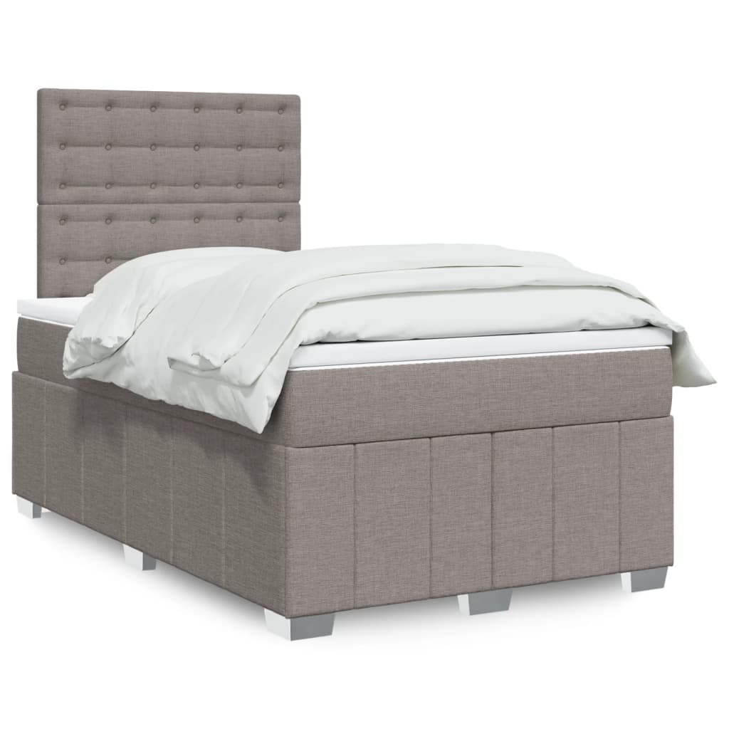 Boxspringbett Mit Matratze Stoff Taupe