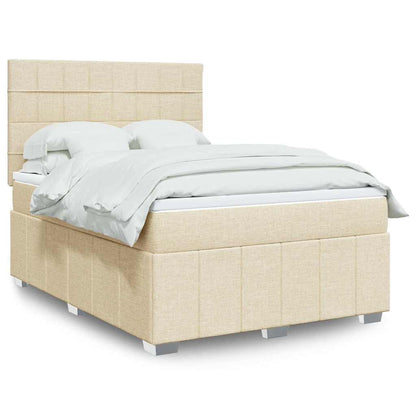 Boxspringbett Mit Matratze Stoff Creme
