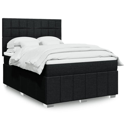 Boxspringbett Mit Matratze Stoff Schwarz