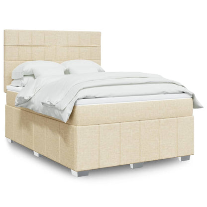 Boxspringbett Mit Matratze Stoff Creme